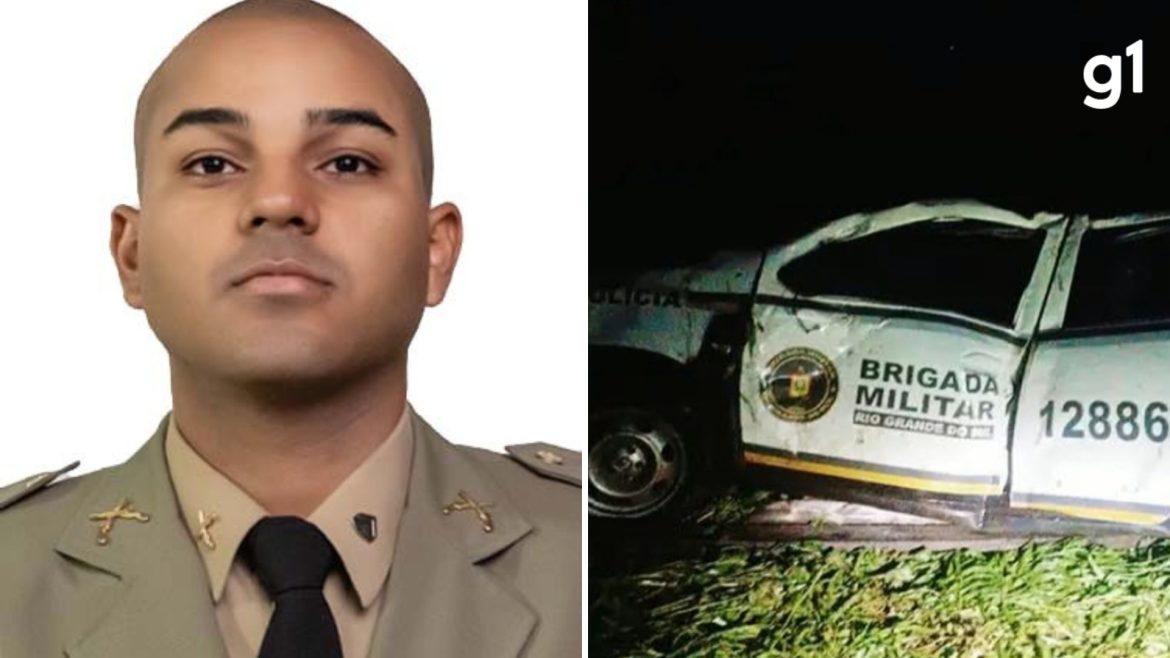 policial-militar-morre-apos-viatura-sair-da-pista-e-capotar-na-ers-129,-em-casca,-diz-crbm
