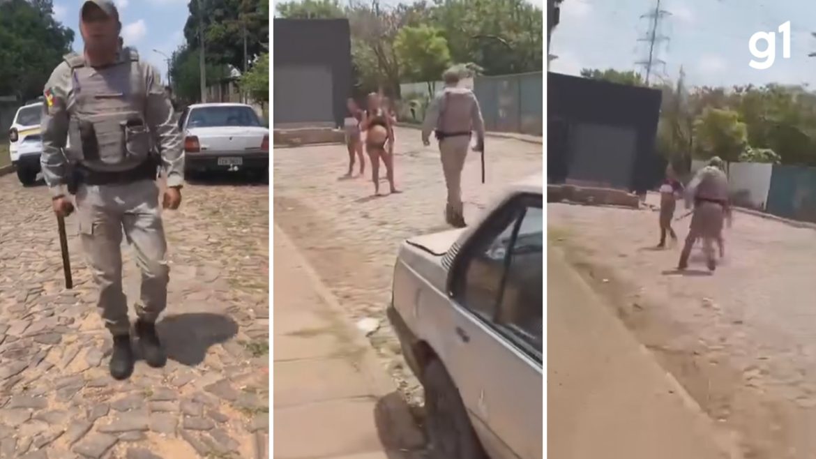 policial-militar-que-agrediu-mulher-gravida-durante-abordagem-no-rs-e-indiciado-por-injuria-real,-diz-bm