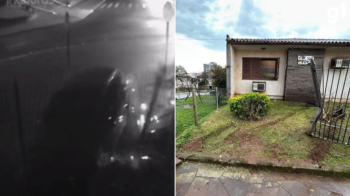 video:-motorista-bate-carro-contra-portao-de-casa-e-invade-patio-no-rs,-diz-policia