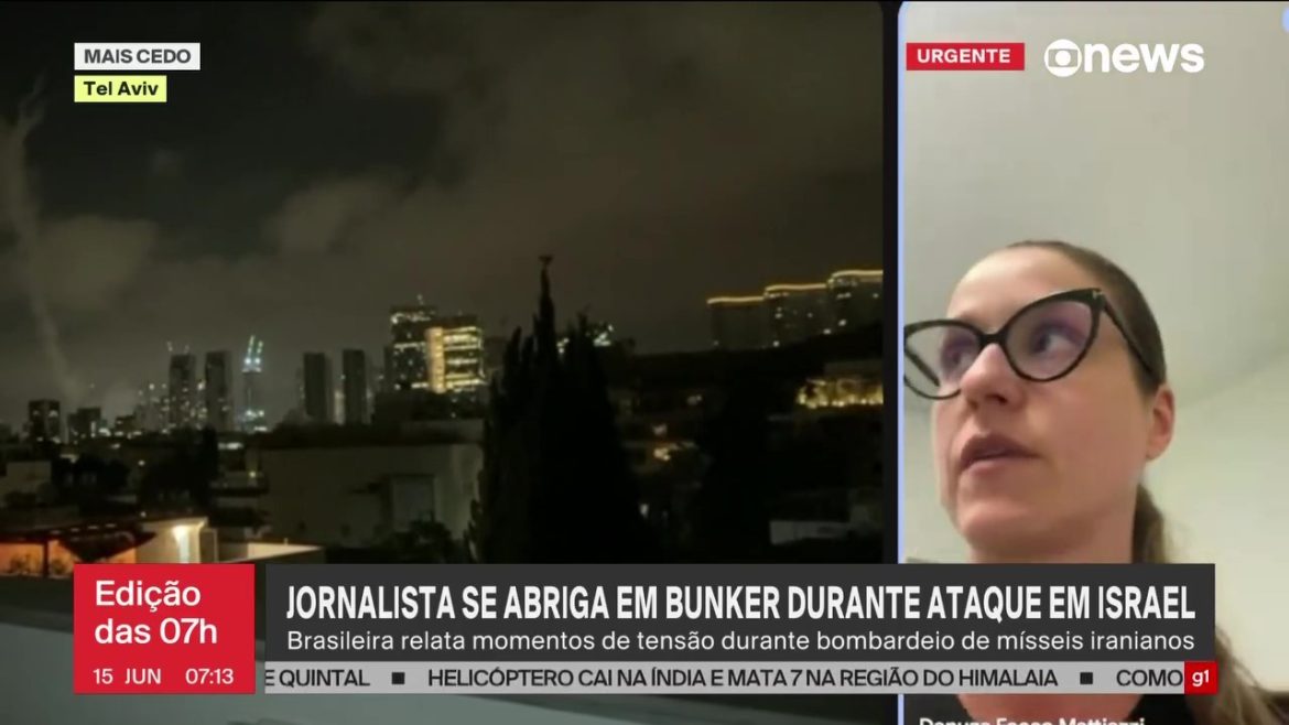 ‘parece-um-aviao-cortando-o-ceu,-mas-mais-agudo’:-jornalista-brasileira-descreve-ataques-de-misseis-em-tel-aviv