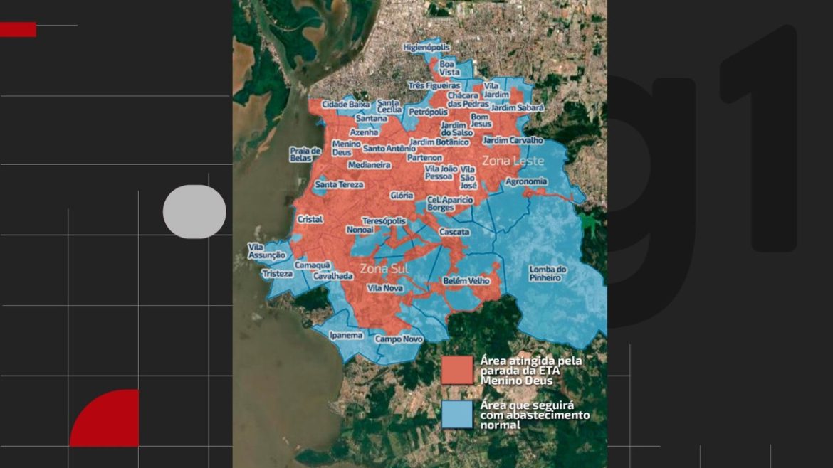 saiba-quais-bairros-podem-ser-atingidos-por-falta-d’agua-em-porto-alegre;-obras-comecam-nesta-2a-e-podem-afetar-480-mil-pessoas