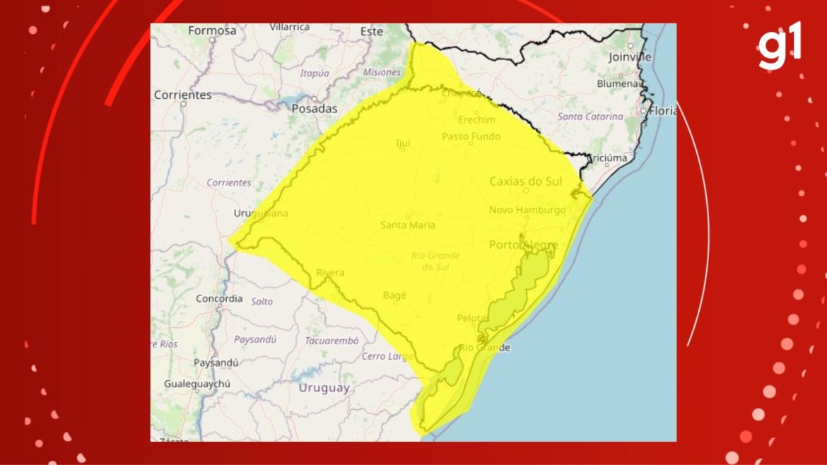 avanco-de-nova-frente-fria-traz-temporal-e-rajadas-de-vento-ao-rs;-‘perigo-potencial’,-diz-inmet