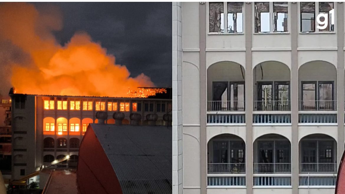 incendio-em-colegio-centenario-em-santa-maria-comecou-no-5o-andar-e-atingiu-25%-de-predio,-diz-policia