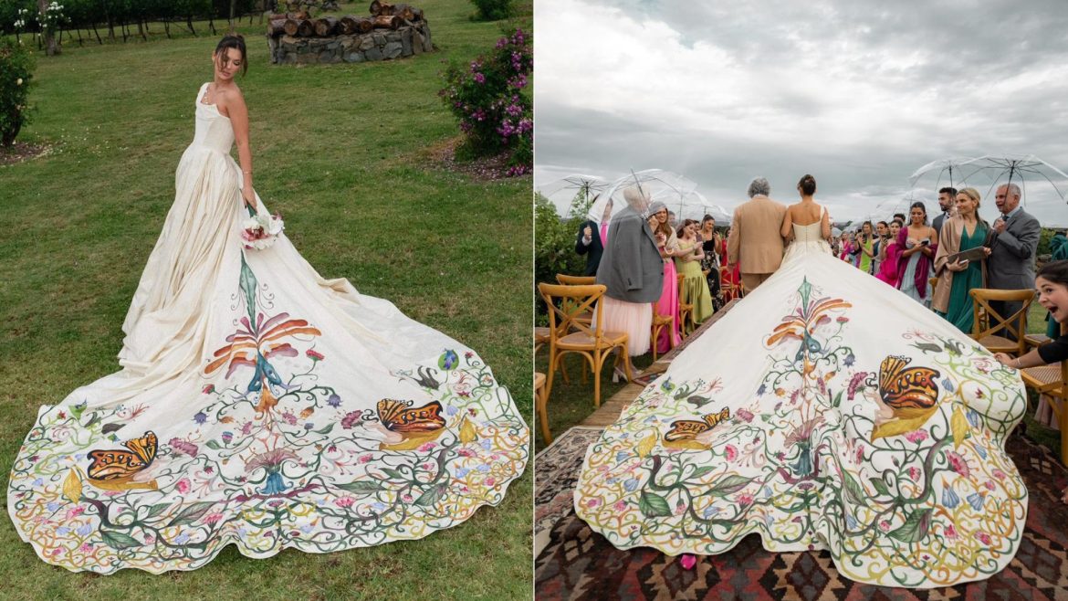 noiva-corta-vestido-de-casamento-pintado-a-mao-e-transforma-em-quadros:-‘nao-faz-sentido-enterra-lo-vivo’