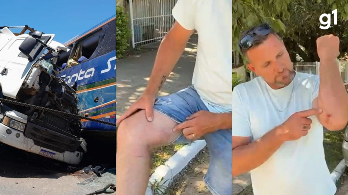 ‘a-parte-da-frente-encheu-de-areia-e-quem-estava-la-nao-teve-o-que-fazer,-conta-sobrevivente-de-colisao-de-caminhao-contra-onibus-que-matou-11-pessoas-em-pelotas