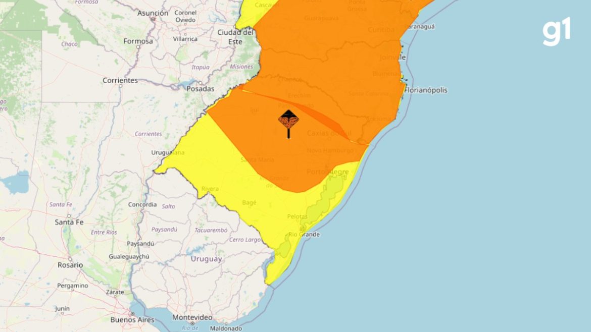 apos-semana-de-calor-acima-da-media,-rs-tem-avisos-de-tempestade-com-chuva-forte,-ventos-e-granizo