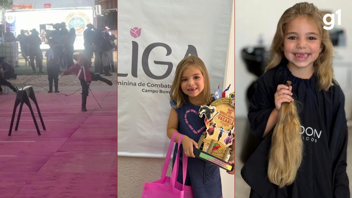 rodeio-de-vacaria:-lacadora-de-5-anos-comemora-titulo-doando-cabelos-a-liga-de-combate-ao-cancer-no-rs