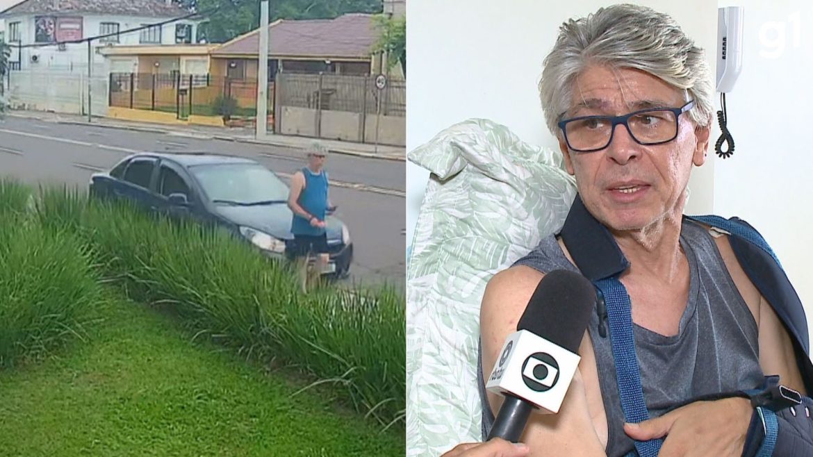 ‘agradeco-pela-vida’,-diz-aposentado-atropelado-enquanto-passeava-com-cachorro-no-rs;-homem-passou-por-cinco-cirurgias