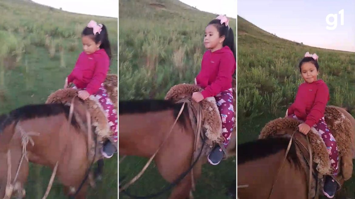 video:-sem-transporte-escolar,-menina-de-5-anos-precisar-ir-a-escola-a-cavalo-no-rs
