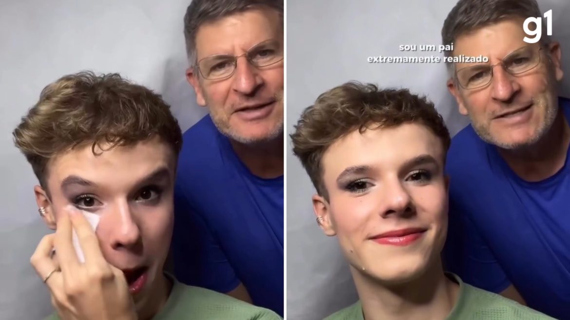 ‘nosso-filhao-amado’,-diz-pai-de-maquiador-que-entrou-em-live-para-rebater-ataque-homofobico;-video