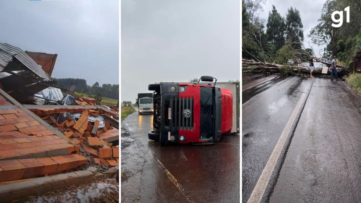temporal-no-rs:-caminhao-tomba-com-a-forca-de-vento-em-estrada;-quedas-de-arvores-e-casas-destelhadas-tambem-foram-registradas
