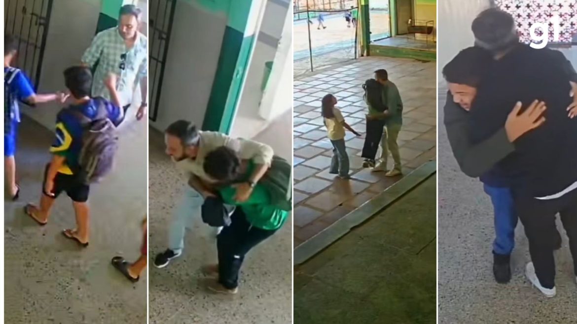 ‘seja-o-adulto-que-gostaria-de-ter-por-perto’:-diretor-de-escola-viraliza-ao-dancar-e-abracar-alunos-no-rs;-veja-video