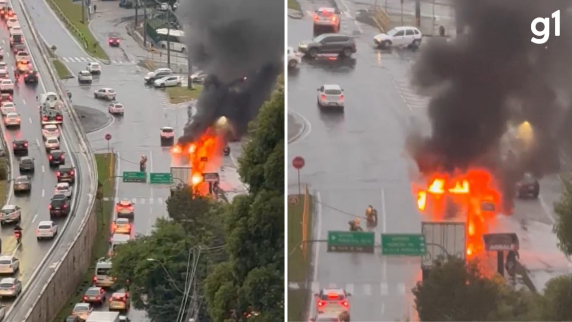 video:-caminhao-pega-fogo-proximo-a-viaduto-de-acesso-a-caxias-do-sul