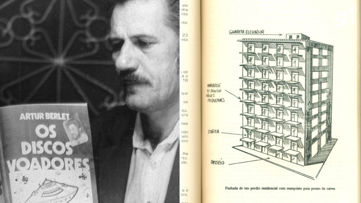 fotografo-que-dizia-ter-sido-abduzido-no-rs-publicou-livro-com-desenhos-de-nave-espacial-e-‘cidade-extraterrestre’;-veja-registros
