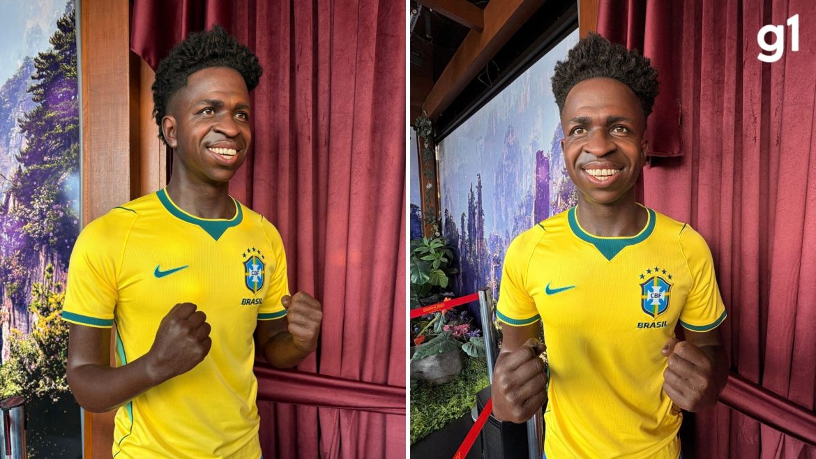 vini-jr.-ganha-estatua-de-cera-em-tamanho-real-em-museu-de-gramado