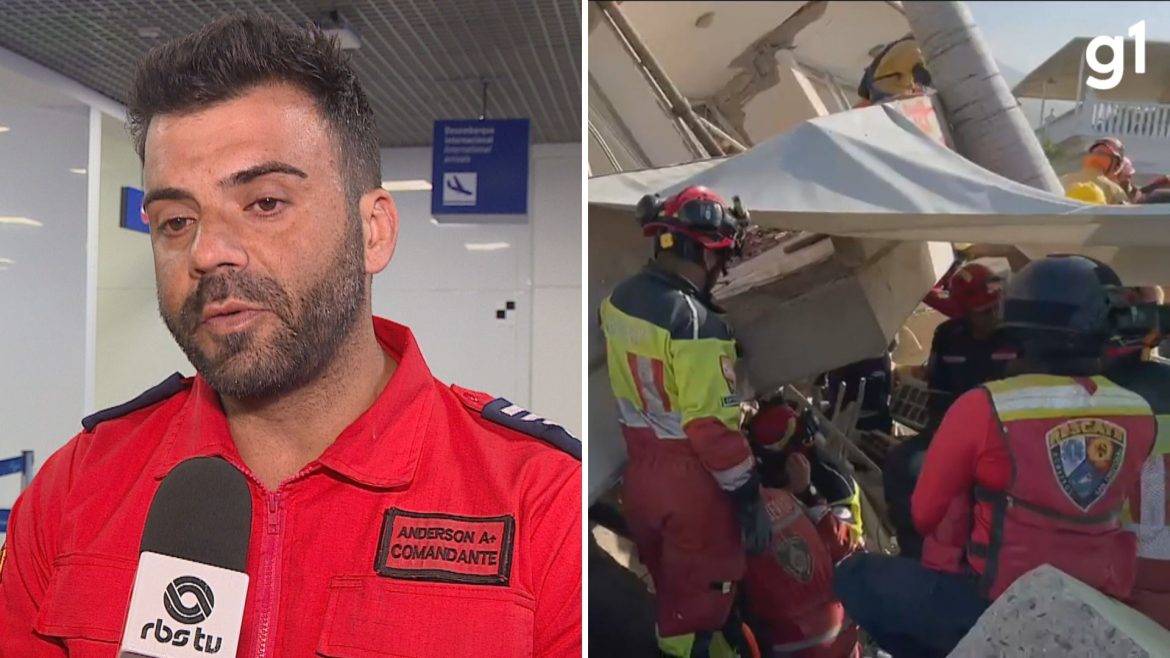 bombeiros-voluntarios-que-atuaram-em-terremoto-da-venezuela-fazem-relato-na-volta-ao-brasil:-‘falta-de-esperanca-por-nao-saber-como-recomecar’