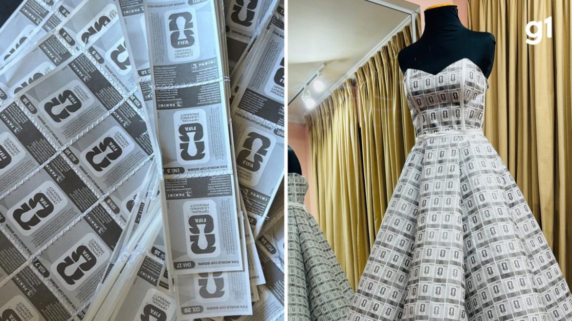 estilista-gaucha-cria-vestido-de-noiva-com-quase-3-mil-figurinhas-do-album-da-copa-inspirada-em-colecao-da-filha